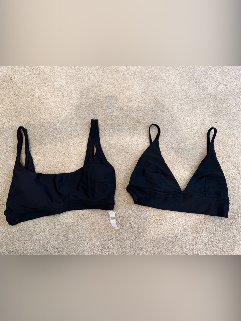 aerie Black Minimal Bralette Swim Top size L NWT adding in an extra top!